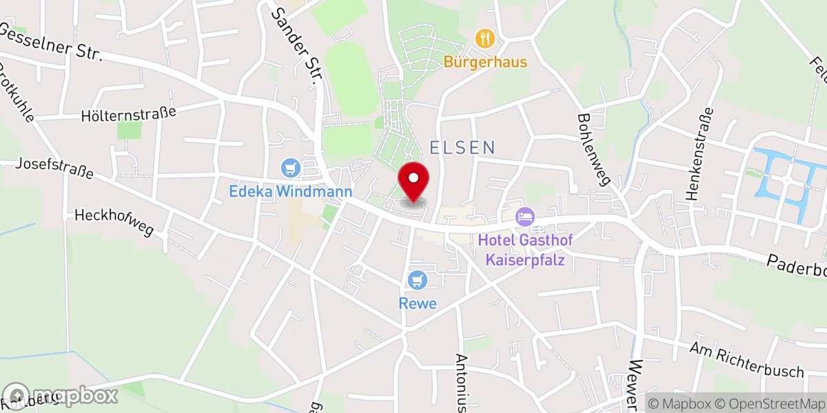 Map showing location of Katholische Kirchengemeinde St. Dionysius Elsen