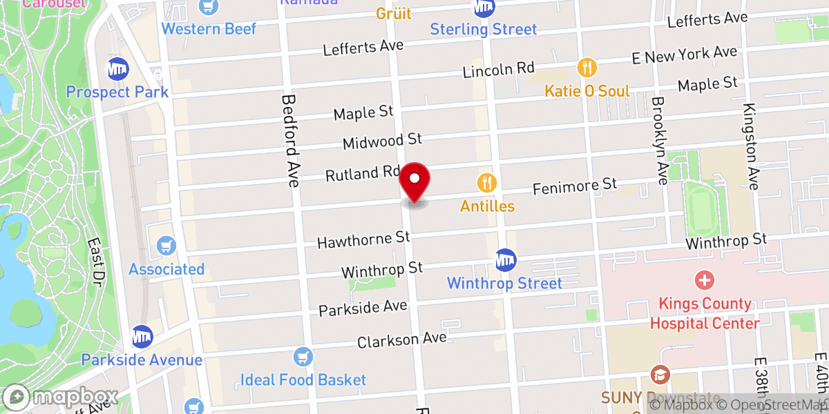 Map showing location of Saint Marks Baptist Church