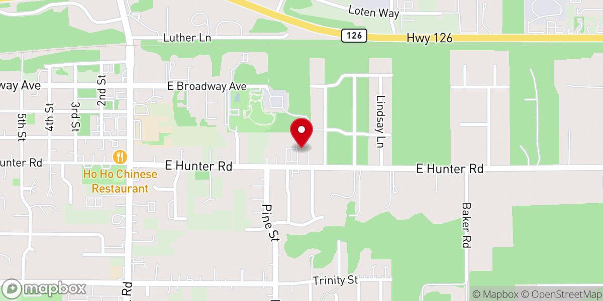 Map showing location of Veneta Alliance Church