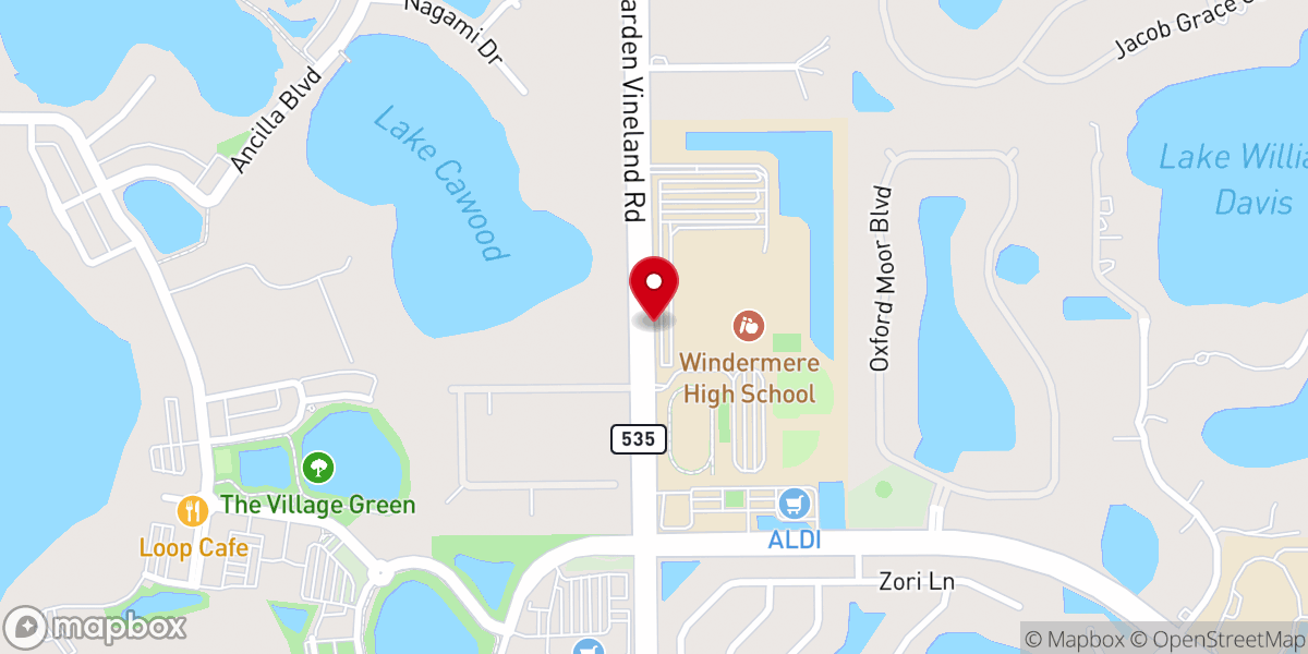 Map showing location of Crossroads Impact Church