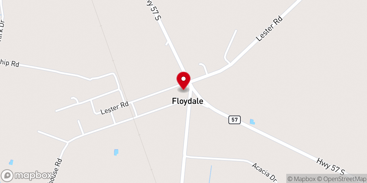 Map showing location of Mount Andrew United Methodist Church