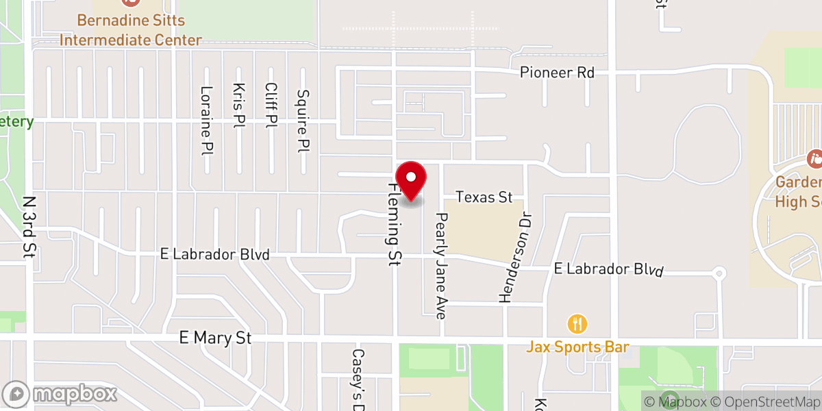 Map showing location of High Plains Christian School
