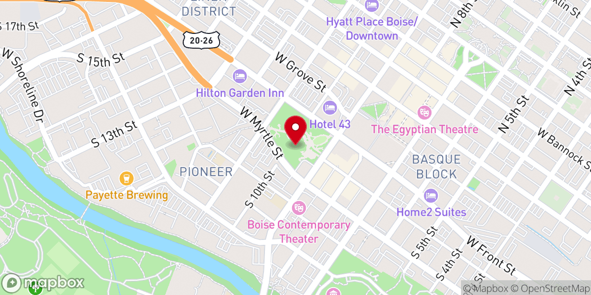 Map showing location of Jack's Urban Meeting Place (JUMP)