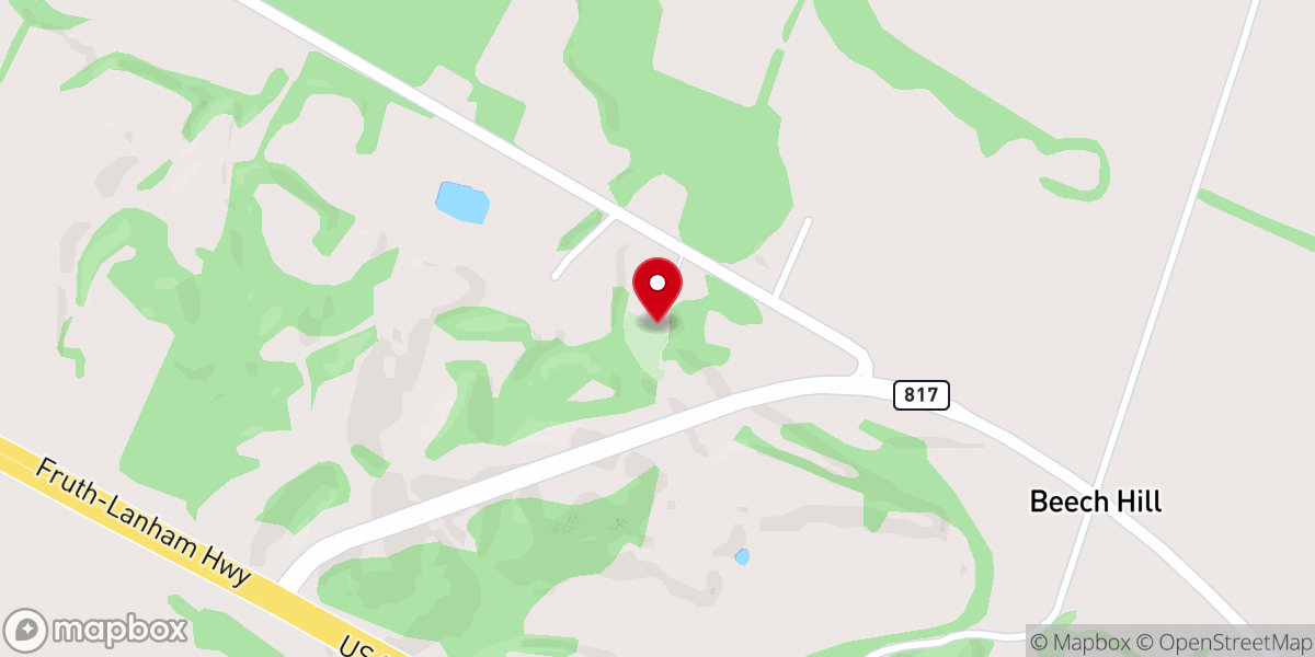 Map showing location of Beech Hill United Methodist Church
