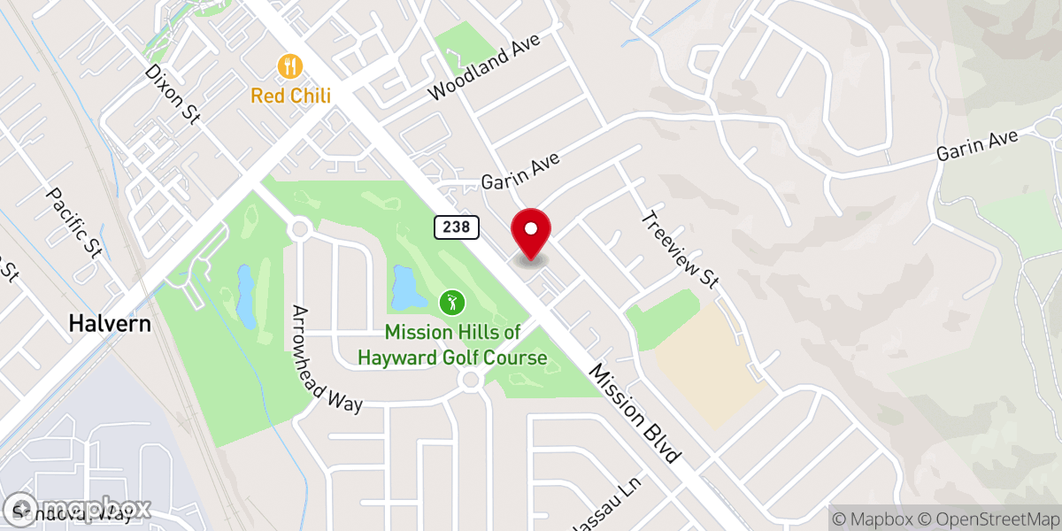Map showing location of Bethel Church California (GBI in San Francisco)