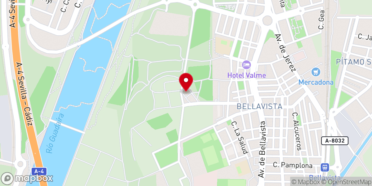 Map showing location of Ermita de la Virgen de Valme