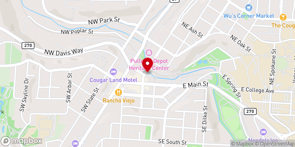 Map showing location of Porch Light Pizza