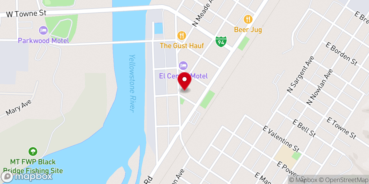 Map showing location of First Congregational United Church of Christ