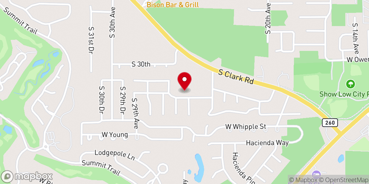 Map showing location of White Mountain Apostolic Church