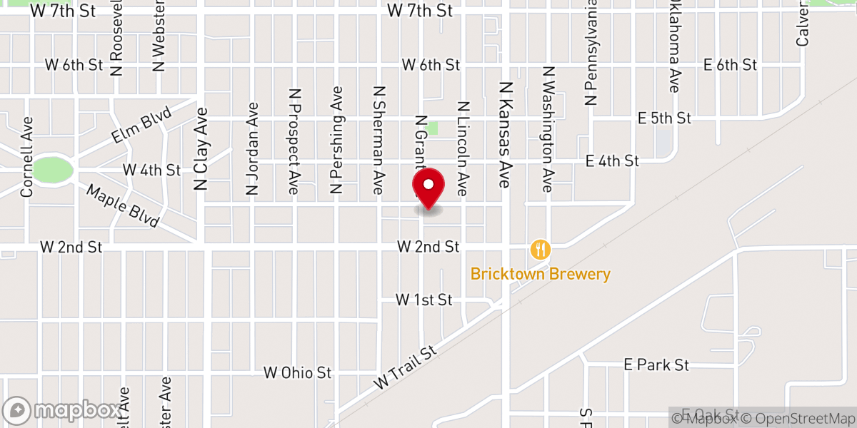 Map showing location of First United Methodist Church