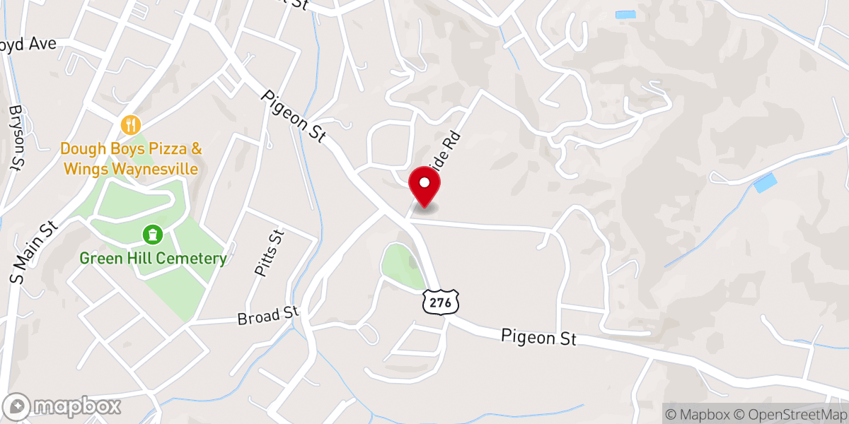 Map showing location of Jones Temple AME Zion Church