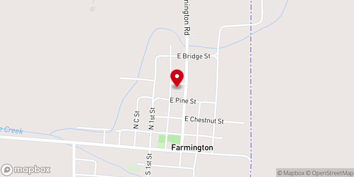 Map showing location of Farmington Seventh-Day Adventist Church