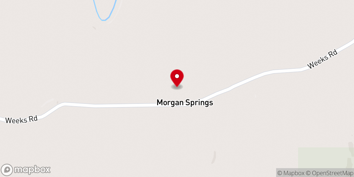 Map showing location of Morgan Spring Church