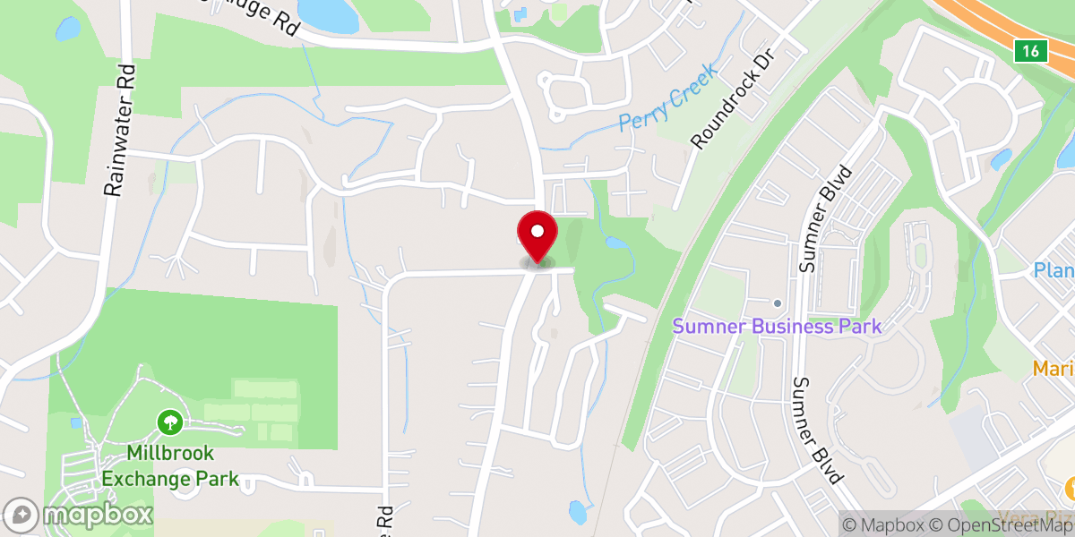 Map showing location of Raleigh Vineyard Christian Fellowship
