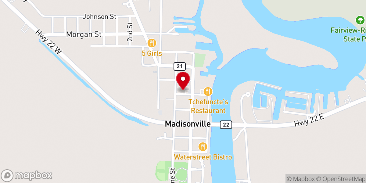 Map showing location of St. Joseph Hall, St. Anselm Catholic Church