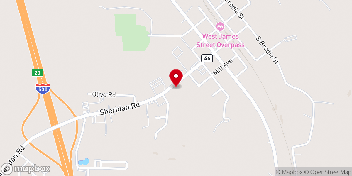Map showing location of Lonestar Church