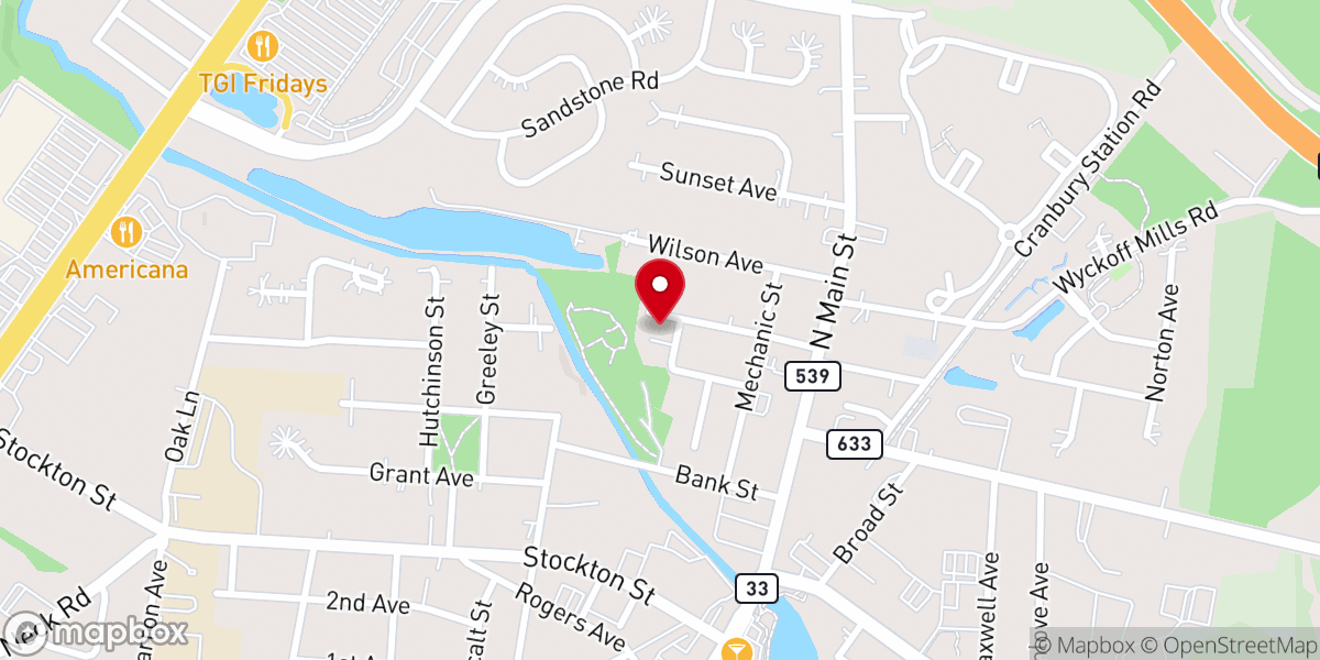 Map showing location of Mt Olivet Baptist Church