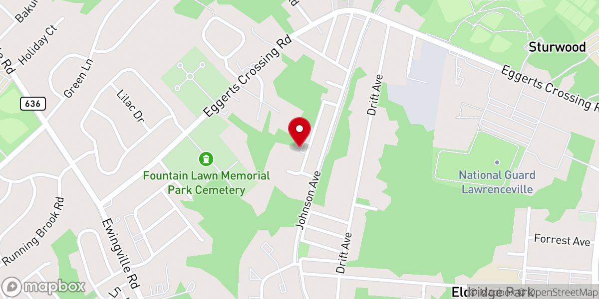 Map showing location of First Baptist Church Of Eggerts Crossing