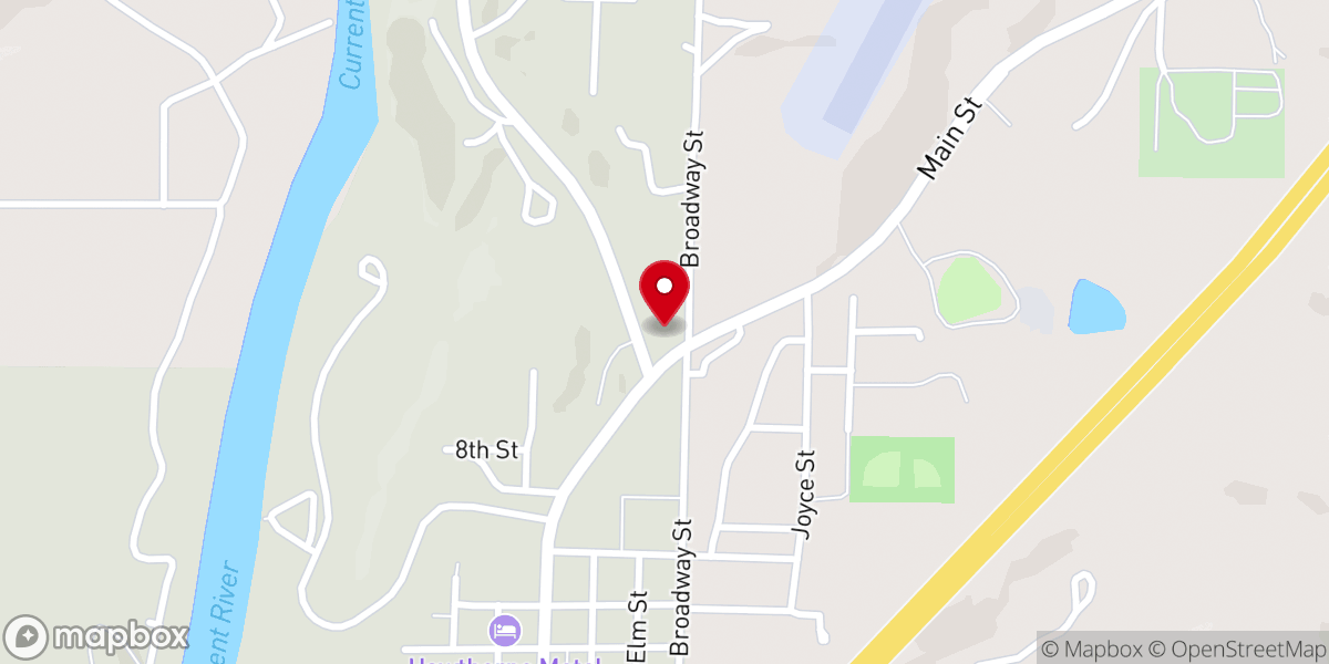 Map showing location of Church of Christ Van Buren