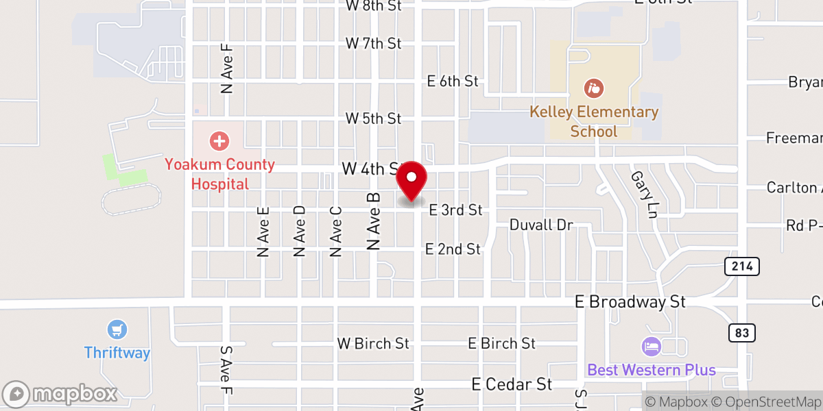 Map showing location of Denver City Economic Development Corporation