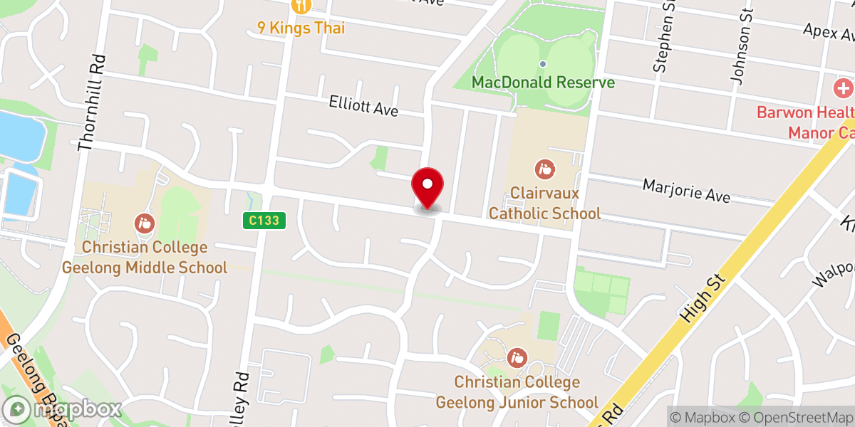 Map showing location of St Bernard's Parish