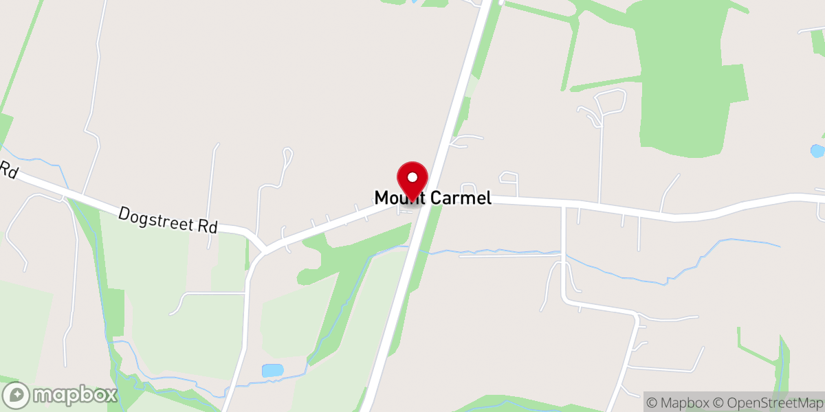 Map showing location of Fellowship Baptist Church