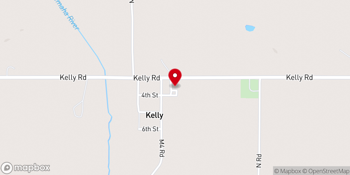 Map showing location of St. Bede's Catholic Church