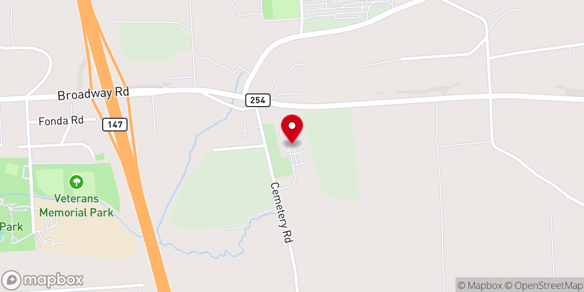 Map showing location of St Joseph Parish Center