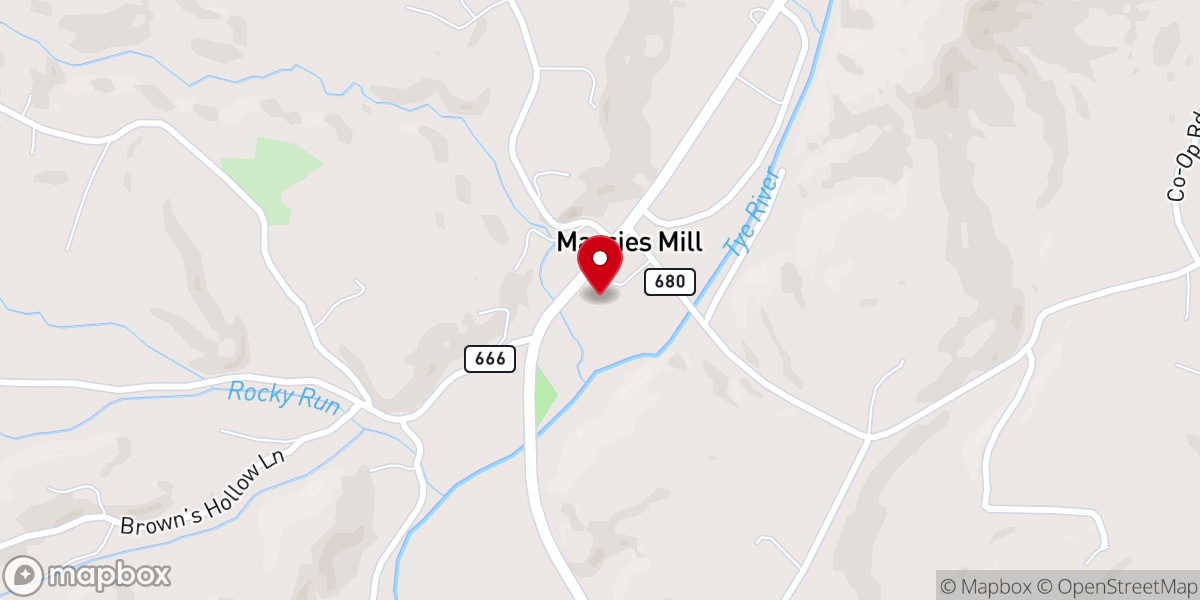 Map showing location of Grace Episcopal Church Massies Mill