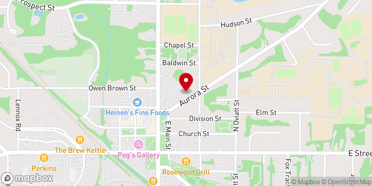 Map showing location of First Congregational Church of Hudson
