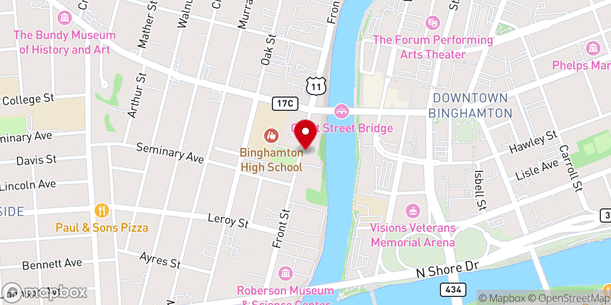 Map showing location of Our Free Will Baptist Church