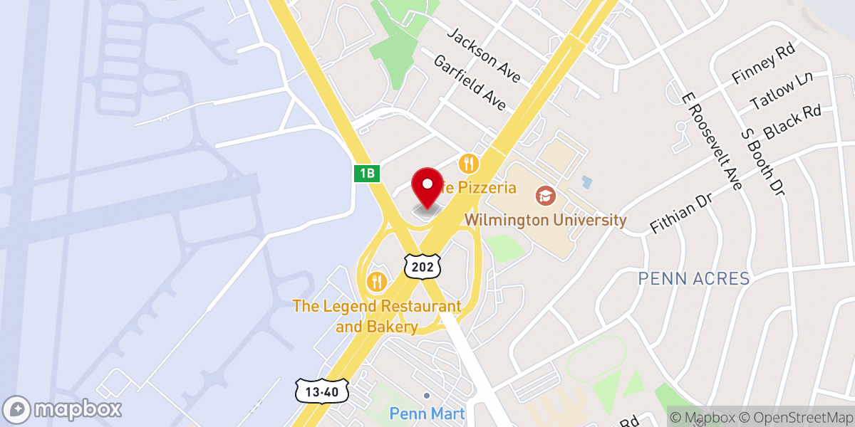 Map showing location of Delaware Korean Baptist Church