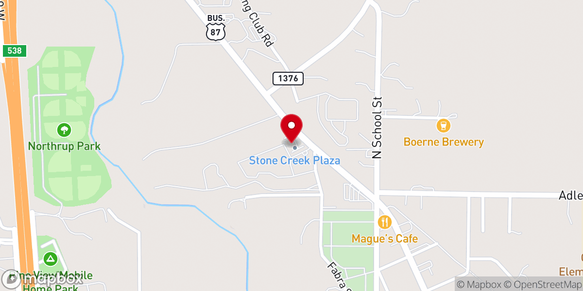 Map showing location of The Church of Boerne