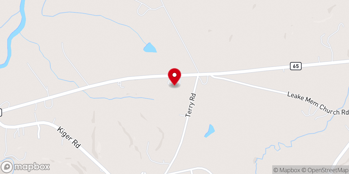 Map showing location of Brook Haven Baptist Church