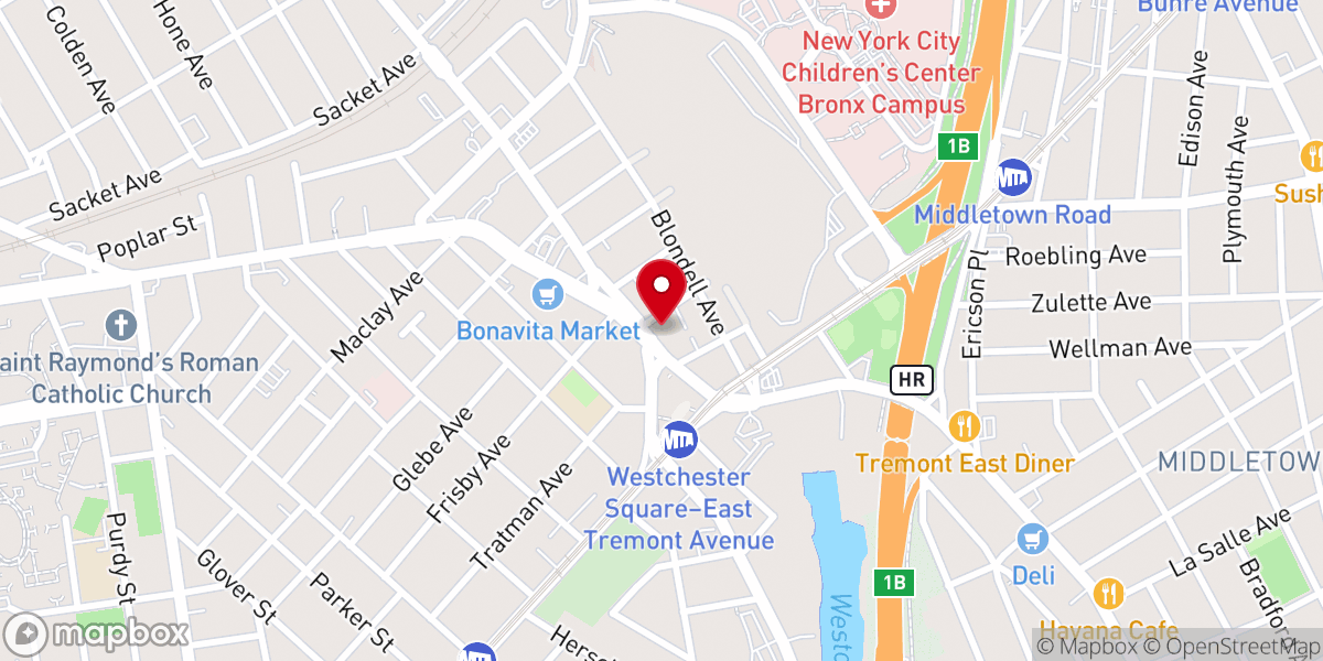 Map showing location of Jewish Board-Family & Children
