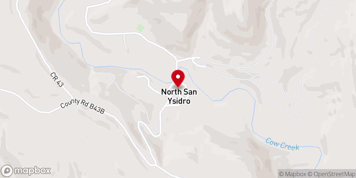 Map showing location of San Ysidro Labrador Church