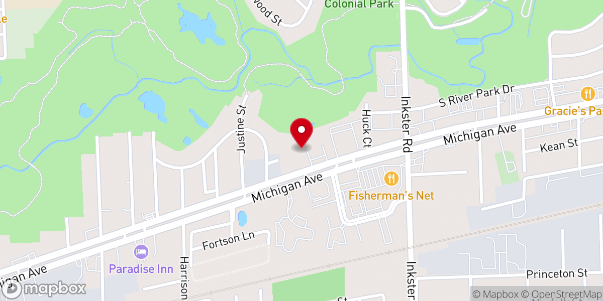 Map showing location of Faith Way Full Gospel Baptist Church