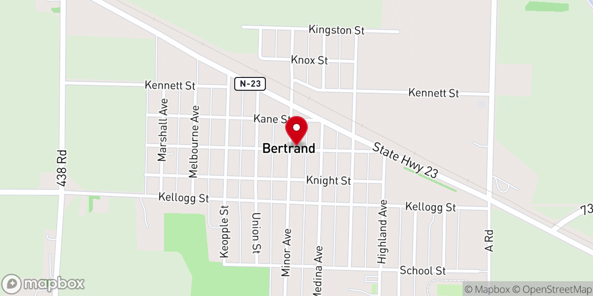 Map showing location of Adullam Lutheran Church