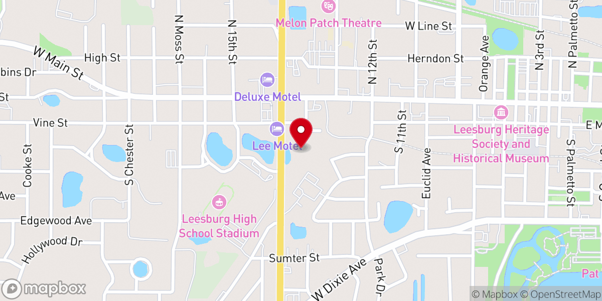 Map showing location of Iglesia Cristiana - La Alianza de Leesburg