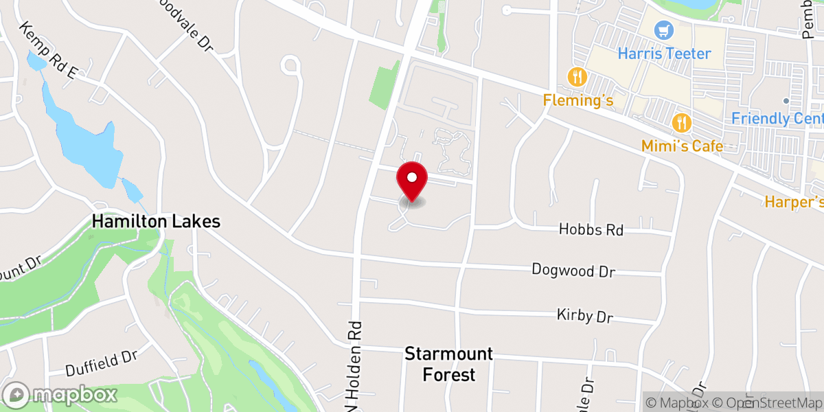 Map showing location of Christ United Methodist Church
