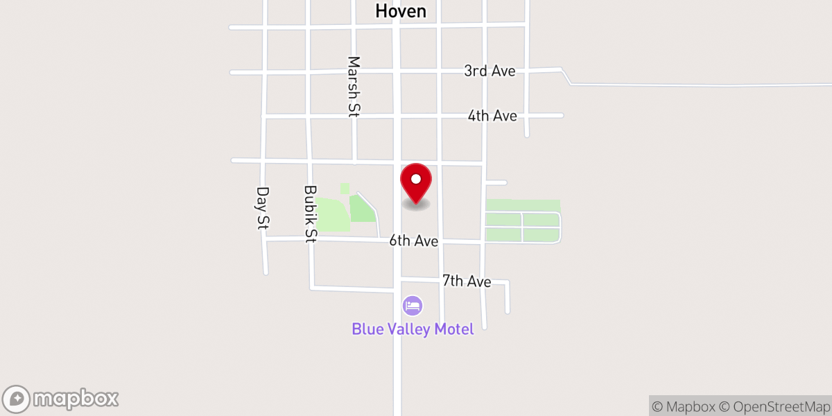 Map showing location of St. Anthony Catholic Church / "Cathedral on the Prairie"