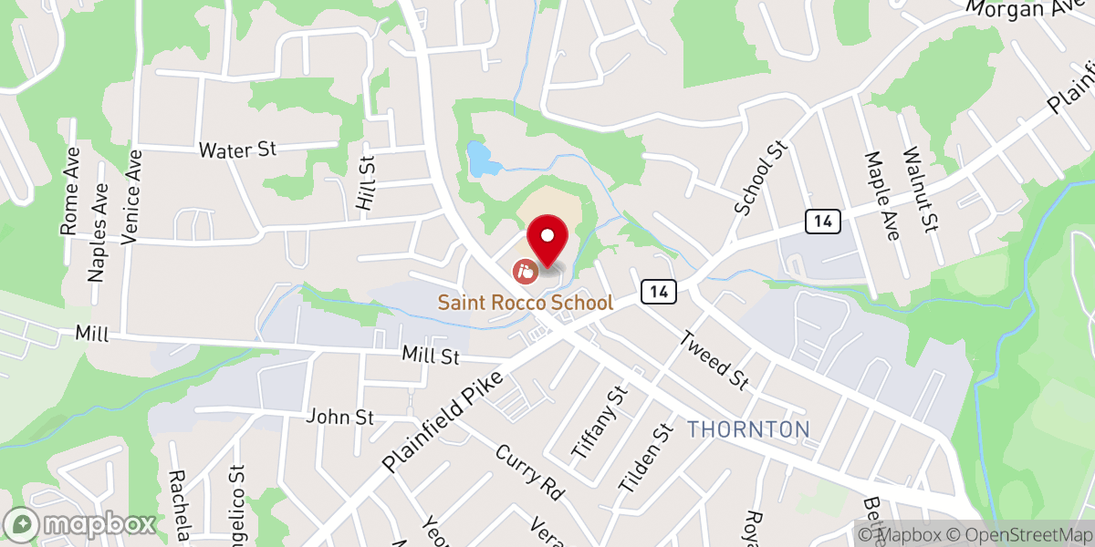 Map showing location of Saint Rocco Church