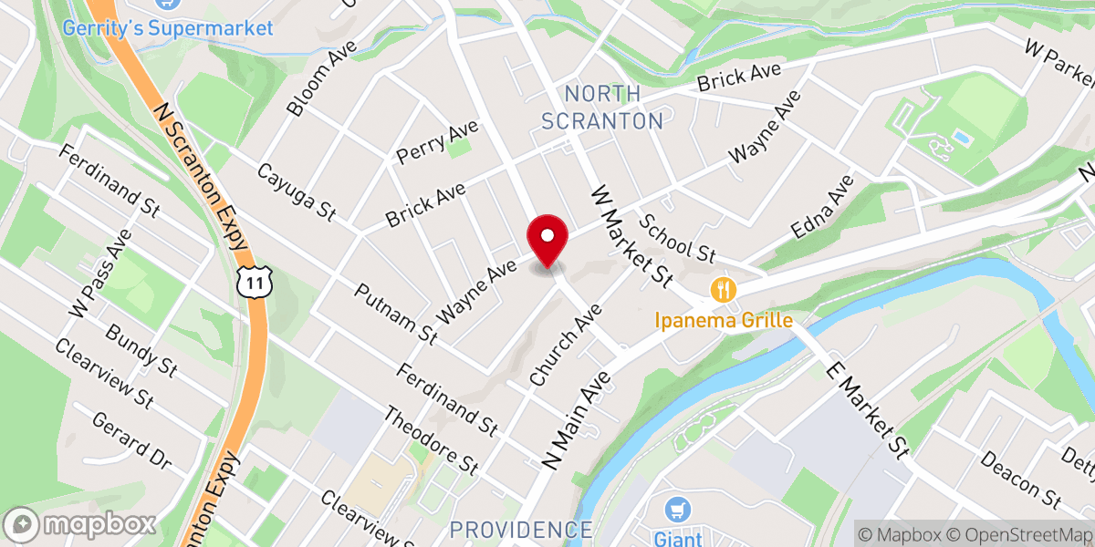 Map showing location of Lithuanian National Catholic Church