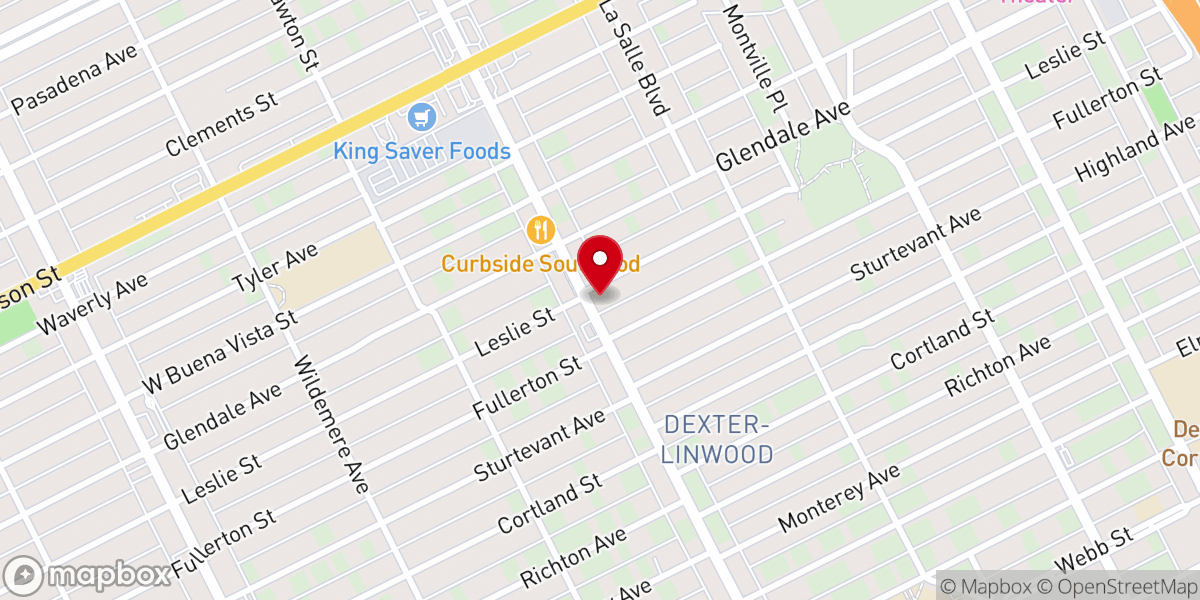 Map showing location of Prince of Peace Baptist Church