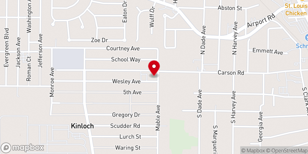 Map showing location of Kinloch Church of God