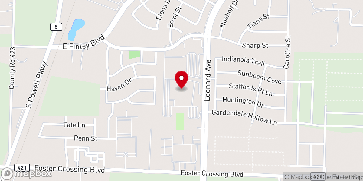 Map showing location of Grace Point Family Church