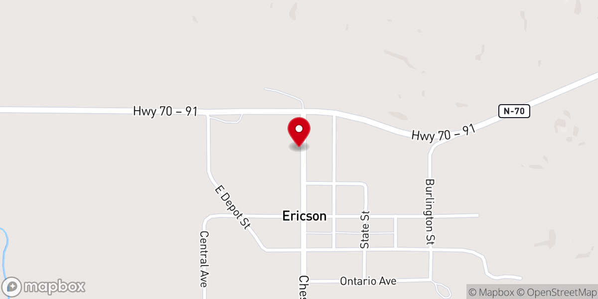 Map showing location of St Theresa's Catholic Church