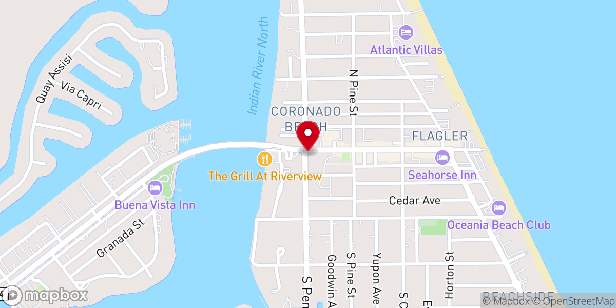 Map showing location of Coronado Boutique