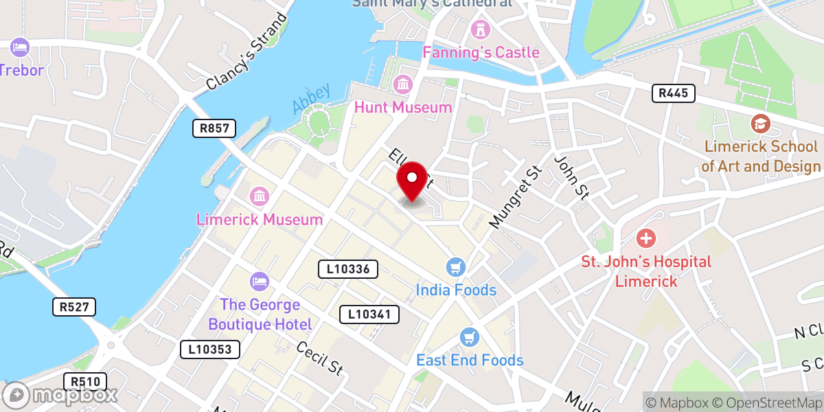 Map showing location of Polskie duszpasterstwo w Limerick