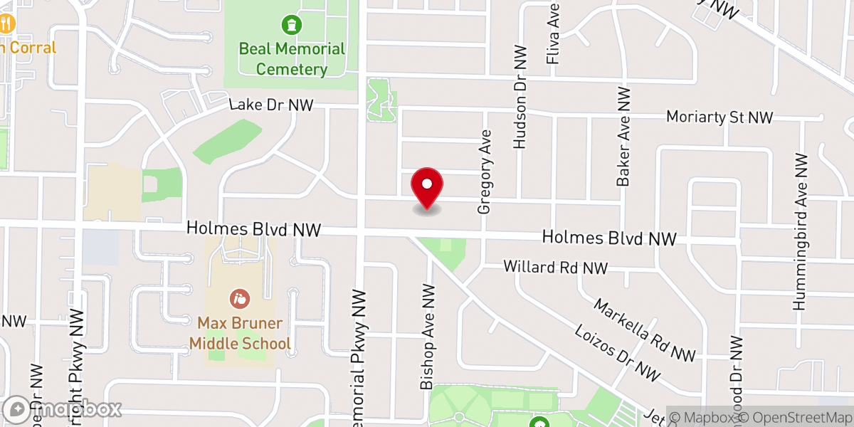 Map showing location of Beulah First Baptist Church Inc